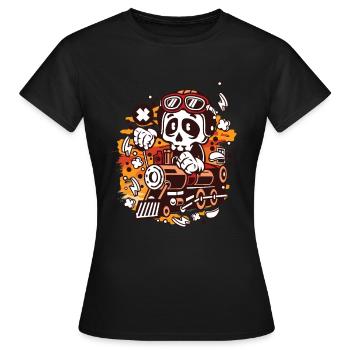 train - T-shirt Femme - noir - Devant - AI Model Female 172 dark (172cm)