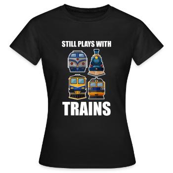 train - T-shirt Femme - noir - Devant - AI Model Female 172 dark (172cm)