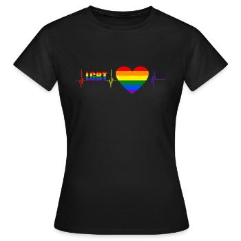 LGBT - Women's T-Shirt - black - Front - AI Model Female 172 dark (172cm)