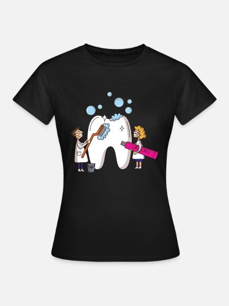 Zahnarzt Zahn Doktor Geschenkidee - Frauen T-Shirt - Schwarz