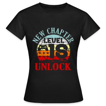 18th birthday - Women's T-Shirt - black - Front - AI Model Female 172 dark (172cm)