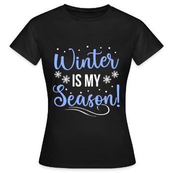 Schnee - Frauen T-Shirt - Schwarz - Vorne - AI Model Female 172 dark (172cm)