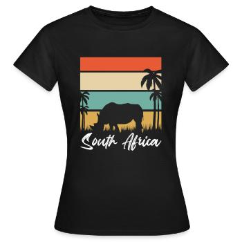 Afrique du Sud - T-shirt Femme - noir - Devant - AI Model Female 172 dark (172cm)