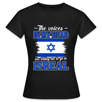 Israël - T-shirt Femme - noir - Devant - AI Model Female 172 dark (172cm)