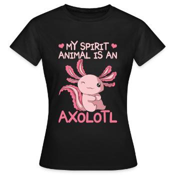 Cadeau de spiritualité Amphibian Axolotl - T-shirt Femme - noir - Devant - AI Model Female 172 dark (172cm)