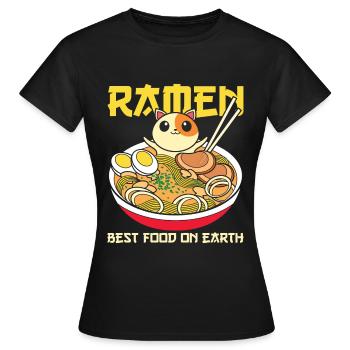 Anime Japan Kawaii Geschenk Ramen - Frauen T-Shirt - Schwarz - Vorne - AI Model Female 172 dark (172cm)