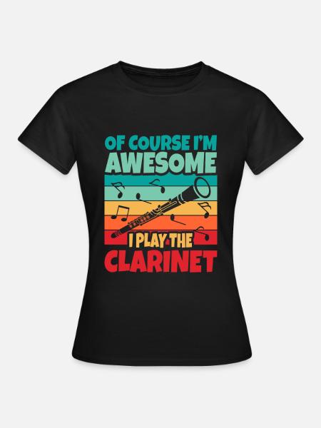 Klarinette - Frauen T-Shirt - Schwarz