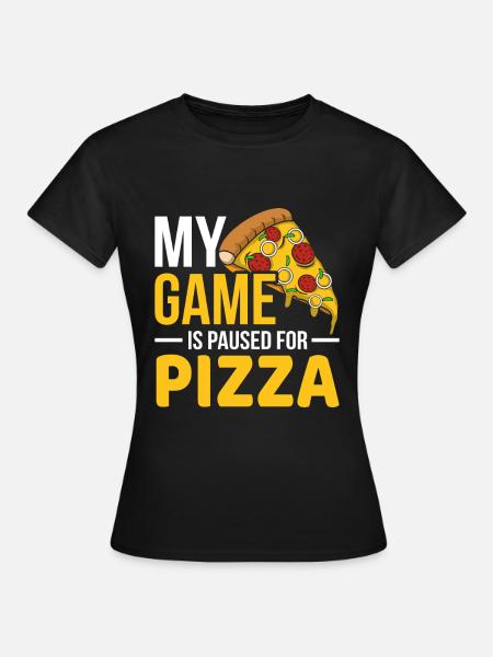 Pizza - Frauen T-Shirt - Schwarz