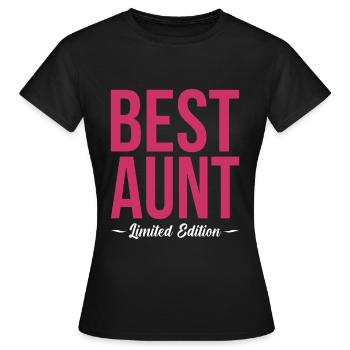 aunt - Women's T-Shirt - black - Front - AI Model Female 172 dark (172cm)
