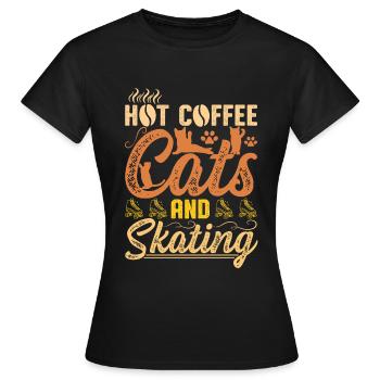 Patins à roulettes cadeau patins à roulettes - T-shirt Femme - noir - Devant - AI Model Female 172 dark (172cm)
