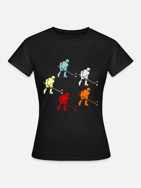 Eishockey - Frauen T-Shirt - Schwarz