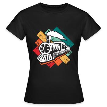 Train - T-shirt Femme - noir - Devant - AI Model Female 172 dark (172cm)