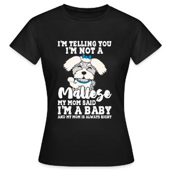 Malteser - Frauen T-Shirt - Schwarz - Vorne - AI Model Female 172 dark (172cm)