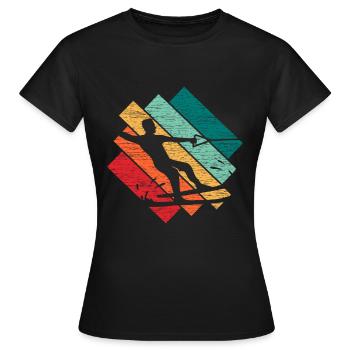 Wasserski - Frauen T-Shirt - Schwarz - Vorne - AI Model Female 172 dark (172cm)