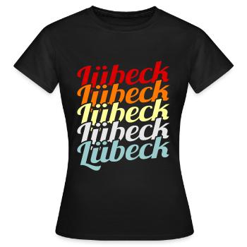Lübeck - T-shirt Femme - noir - Devant - AI Model Female 172 dark (172cm)