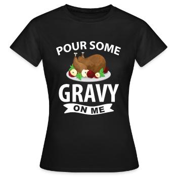 Thanksgiving - T-shirt Femme - noir - Devant - AI Model Female 172 dark (172cm)