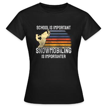 Motoneige motoneige - T-shirt Femme - noir - Devant - AI Model Female 172 dark (172cm)