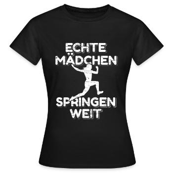 Saut en longueur - T-shirt Femme - noir - Devant - AI Model Female 172 dark (172cm)
