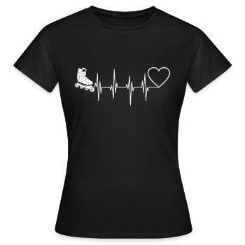 Inline skating - Women's T-Shirt - black - Front - AI Model Female 172 dark (172cm)