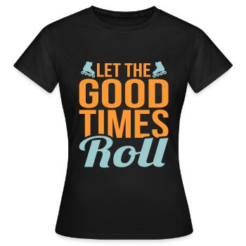 Roller - T-shirt Femme - noir - Devant - AI Model Female 172 dark (172cm)