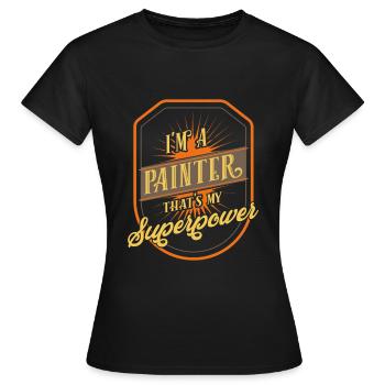 Peintre Peintre - T-shirt Femme - noir - Devant - AI Model Female 172 dark (172cm)