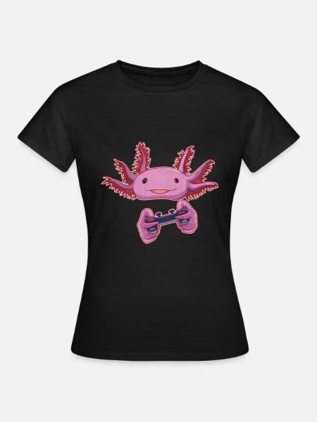 Axolotl Kawaii Lustige Mexikanische Axolotl - Frauen T-Shirt - Schwarz