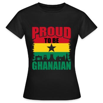 Ghana - T-shirt Femme - noir - Devant - AI Model Female 172 dark (172cm)