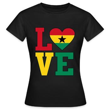 Ghana - T-shirt Femme - noir - Devant - AI Model Female 172 dark (172cm)