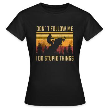 Motoneige Motoneige - T-shirt Femme - noir - Devant - AI Model Female 172 dark (172cm)