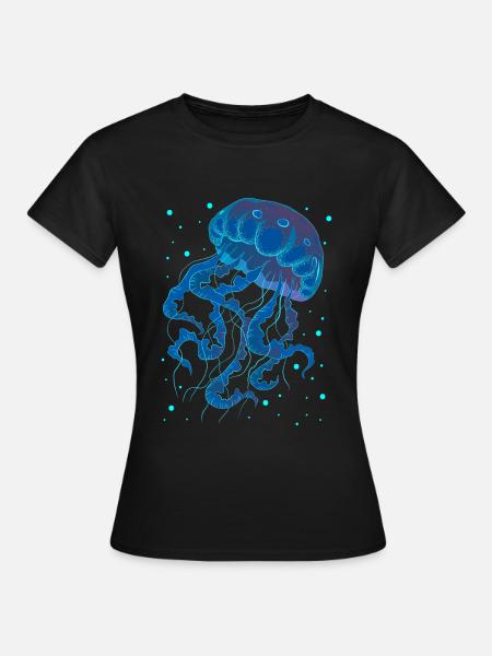 Qualle - Frauen T-Shirt - Schwarz