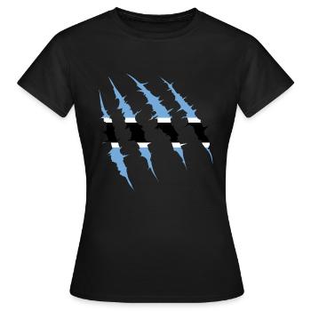 Botswana - Frauen T-Shirt - Schwarz - Vorne - AI Model Female 172 dark (172cm)