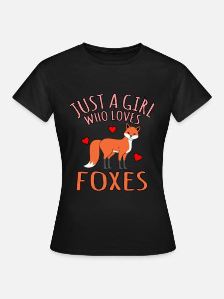 Fuchs - Dame-T-shirt - sort