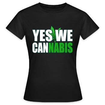 Cannabis - T-shirt Femme - noir - Devant - AI Model Female 172 dark (172cm)