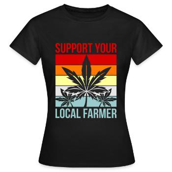 Cannabis - T-shirt Femme - noir - Devant - AI Model Female 172 dark (172cm)