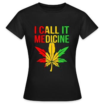 Cannabis - T-shirt Femme - noir - Devant - AI Model Female 172 dark (172cm)