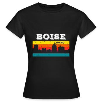 Boise Idaho - T-shirt Femme - noir - Devant - AI Model Female 172 dark (172cm)