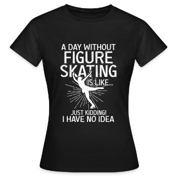 Eiskunstlauf - Frauen T-Shirt - Schwarz - Vorne - AI Model Female 172 dark (172cm)