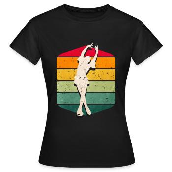 Eiskunstlauf - Frauen T-Shirt - Schwarz - Vorne - AI Model Female 172 dark (172cm)