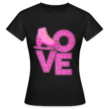 Eiskunstlauf - Frauen T-Shirt - Schwarz - Vorne - AI Model Female 172 dark (172cm)