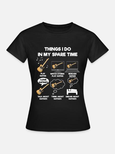 Gitarre - T-shirt dam - svart