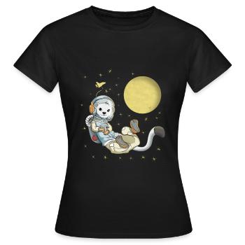 Chambre Hermine - T-shirt Femme - noir - Devant - AI Model Female 172 dark (172cm)