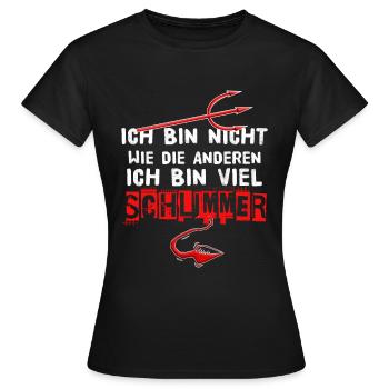 Lustiger Spruch Teufelin Teufel geschenk - Frauen T-Shirt - Schwarz - Vorne - AI Model Female 172 dark (172cm)