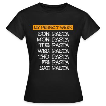 Pasta - Frauen T-Shirt - Schwarz - Vorne - AI Model Female 172 dark (172cm)