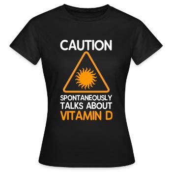 Cadeau de vitamine d sain - T-shirt Femme - noir - Devant - AI Model Female 172 dark (172cm)