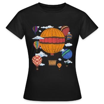 Montgolfière Montgolfière Montgolfière - T-shirt Femme - noir - Devant - AI Model Female 172 dark (172cm)