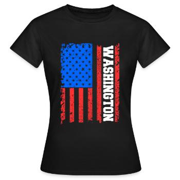 Horizon de Washington - T-shirt Femme - noir - Devant - AI Model Female 172 dark (172cm)