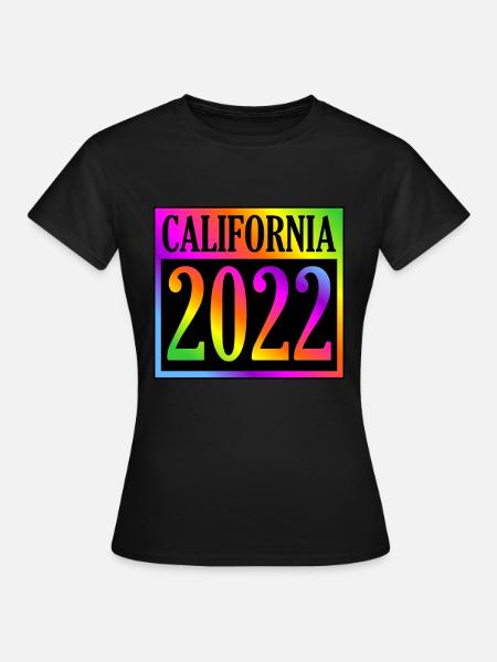 Kalifornien 2022 Geschenk - Frauen T-Shirt - Schwarz