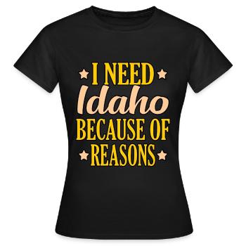 Les bonnes choses grandissent dans l’Idaho Gift - T-shirt Femme - noir - Devant - AI Model Female 172 dark (172cm)