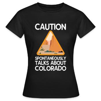 Conversations sur Colorado Gift - T-shirt Femme - noir - Devant - AI Model Female 172 dark (172cm)