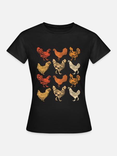 Huhn - Dame-T-shirt - sort